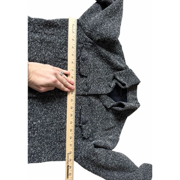 Rag & Bone Wool Tweed Utility Blazer Jacket in gray size 8 - Picture 4 of 9